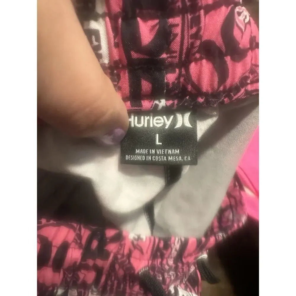 Hurley cannonball volley stretch swim trunks sz LG BKE EXCELLENT swim beach pool - Picture 3 of 8
